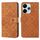 Per Redmi 13 4G Custodia per telefono in pelle con motivo in rilievo in stile etnico (marrone) Per Redmi 13 4G Custodia per telefono in pelle con motivo in rilievo in stile etnico (marrone)
