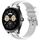 Per Huawei Watch Buds 22mm Quick Release Silver Buckle Royal Silicone Watch Band (Bianco)