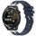 Per Huawei Watch GT Runner 22mm Quick Release Silver Buckle Royal Silicone Watch Band (Blu Navy) Per Huawei Watch GT Runner 22mm Quick Release Silver Buckle Royal Silicone Watch Band (Blu Navy)