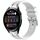 Per Huawei Watch 3 22mm Quick Release Silver Buckle Royal Silicone Watch Band (Bianco) Per Huawei Watch 3 22mm Quick Release Silver Buckle Royal Silicone Watch Band (Bianco)