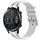 Per Honor Magic Watch 2 46mm 22mm Quick Release Silver Buckle Royal Silicone Watch Band (Bianco) Per Honor Magic Watch 2 46mm 22mm Quick Release Silver Buckle Royal Silicone Watch Band (Bianco)