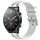 Per Xiaomi Watch S1 22mm Quick Release Silver Buckle Royal Silicone Watch Band (Bianco) Per Xiaomi Watch S1 22mm Quick Release Silver Buckle Royal Silicone Watch Band (Bianco)