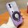 Per vivo S19 Custodia per telefono in TPU con supporto rotondo glitterato sfumato placcato (viola) Per vivo S19 Custodia per telefono in TPU con supporto rotondo glitterato sfumato placcato (viola)