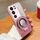 Per vivo S17T / S17 / S17 Pro Custodia per telefono in TPU con supporto rotondo glitterato sfumato placcato (rosa) Per vivo S17T / S17 / S17 Pro Custodia per telefono in TPU con supporto rotondo glitterato sfumato placcato (rosa)
