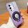 Per vivo S15 Pro Custodia per telefono in TPU con supporto rotondo glitterato sfumato placcato (viola) Per vivo S15 Pro Custodia per telefono in TPU con supporto rotondo glitterato sfumato placcato (viola)