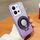 Per vivo V25 5G Custodia per telefono in TPU con supporto rotondo glitterato sfumato placcato (viola) Per vivo V25 5G Custodia per telefono in TPU con supporto rotondo glitterato sfumato placcato (viola)