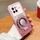 Per vivo X80 Custodia per telefono in TPU con supporto rotondo glitterato sfumato placcato (rosa)