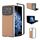 Per Xiaomi Mix Fold 4 Custodia per telefono in PU con struttura in fibra di carbonio e cornice nera (oro) Per Xiaomi Mix Fold 4 Custodia per telefono in PU con struttura in fibra di carbonio e cornice nera (oro)