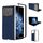 Per Xiaomi Mix Fold 4 Custodia per telefono in PU con struttura in fibra di carbonio e cornice nera (blu) Per Xiaomi Mix Fold 4 Custodia per telefono in PU con struttura in fibra di carbonio e cornice nera (blu)