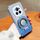 Custodia per telefono in TPU con supporto rotondo glitterato sfumato placcato per Honor Magic6 Pro (blu Sierra) Custodia per telefono in TPU con supporto rotondo glitterato sfumato placcato per Honor Magic6 Pro (blu Sierra)