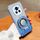 Custodia per telefono in TPU con supporto rotondo glitterato sfumato placcato per Honor Magic6 (blu Sierra) Custodia per telefono in TPU con supporto rotondo glitterato sfumato placcato per Honor Magic6 (blu Sierra)