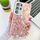 Per Samsung Galaxy S24 Ultra 5G placcatura glitter texture catena cinturino custodia per telefono in TPU con pellicola per lenti (grinze rosa)