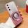 Per Samsung Galaxy S23 FE 5G Custodia per telefono in TPU con supporto rotondo glitterato sfumato placcato (rosa) Per Samsung Galaxy S23 FE 5G Custodia per telefono in TPU con supporto rotondo glitterato sfumato placcato (rosa)