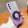 Per Samsung Galaxy S22+ 5G Custodia per telefono in TPU con supporto rotondo glitterato sfumato placcato (viola) Per Samsung Galaxy S22+ 5G Custodia per telefono in TPU con supporto rotondo glitterato sfumato placcato (viola)