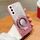 Per Samsung Galaxy S22 5G Custodia per telefono in TPU con supporto rotondo glitterato sfumato placcato (rosa) Per Samsung Galaxy S22 5G Custodia per telefono in TPU con supporto rotondo glitterato sfumato placcato (rosa)