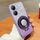 Per vivo Y35+ / Y27 4G Custodia per telefono in TPU con supporto rotondo glitterato sfumato placcato (viola) Per vivo Y35+ / Y27 4G Custodia per telefono in TPU con supporto rotondo glitterato sfumato placcato (viola)