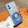 Per vivo Y33s 5G / Y75 Custodia per telefono in TPU con supporto rotondo glitterato sfumato placcato (blu Sierra) Per vivo Y33s 5G / Y75 Custodia per telefono in TPU con supporto rotondo glitterato sfumato placcato (blu Sierra)