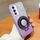Per vivo Y76s Custodia per telefono in TPU con supporto rotondo glitterato sfumato placcato (viola) Per vivo Y76s Custodia per telefono in TPU con supporto rotondo glitterato sfumato placcato (viola)