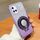 Per vivo Y21 / Y21s Custodia per telefono in TPU con supporto rotondo glitterato sfumato placcato (viola) Per vivo Y21 / Y21s Custodia per telefono in TPU con supporto rotondo glitterato sfumato placcato (viola)