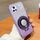 Per vivo Y52s / Y31s 5G Custodia per telefono in TPU con supporto rotondo glitterato sfumato placcato (viola) Per vivo Y52s / Y31s 5G Custodia per telefono in TPU con supporto rotondo glitterato sfumato placcato (viola)