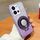Per vivo Y35 Global 2022 Custodia per telefono in TPU con supporto rotondo glitterato sfumato placcato (viola) Per vivo Y35 Global 2022 Custodia per telefono in TPU con supporto rotondo glitterato sfumato placcato (viola)