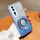 Per Honor 80 Pro Custodia per telefono in TPU con supporto rotondo con glitter sfumato placcato (blu Sierra) Per Honor 80 Pro Custodia per telefono in TPU con supporto rotondo con glitter sfumato placcato (blu Sierra)