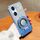 Per Honor 60 Pro Custodia per telefono in TPU con supporto rotondo con glitter sfumato placcato (Sierra Blue) Per Honor 60 Pro Custodia per telefono in TPU con supporto rotondo con glitter sfumato placcato (Sierra Blue)