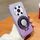 Custodia per telefono in TPU con supporto rotondo glitterato sfumato placcato per Honor Magic3 (viola) Custodia per telefono in TPU con supporto rotondo glitterato sfumato placcato per Honor Magic3 (viola)