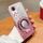 Custodia per telefono in TPU con supporto rotondo con glitter sfumato placcato per Honor 50 Pro (rosa) Custodia per telefono in TPU con supporto rotondo con glitter sfumato placcato per Honor 50 Pro (rosa)