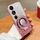 Custodia per telefono in TPU con supporto rotondo glitterato sfumato placcato per Honor Play 40 (rosa) Custodia per telefono in TPU con supporto rotondo glitterato sfumato placcato per Honor Play 40 (rosa)