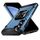 Per Samsung Galaxy S23 FE 5G Custodia antiurto in metallo con supporto per telefono (blu navy) Per Samsung Galaxy S23 FE 5G Custodia antiurto in metallo con supporto per telefono (blu navy)