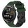 Per Huawei Watch GT Runner 22mm Cinturino in silicone bicolore con motivo a calcio (verde militare + nero)