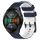 Per Huawei Watch GT 2E 22mm Cinturino in silicone bicolore con motivo a calcio (blu notte + bianco) Per Huawei Watch GT 2E 22mm Cinturino in silicone bicolore con motivo a calcio (blu notte + bianco)