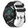 Per Huawei GT2 46mm 22mm Cinturino in silicone bicolore con motivo a calcio (nero + bianco)
