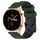 For Honor Watch GS 3 22mm Cinturino in silicone bicolore con motivo a calcio (verde militare + nero)