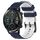 Per Honor Magic Watch 2 46mm 22mm Modello di calcio Cinturino in silicone bicolore (blu notte + bianco) Per Honor Magic Watch 2 46mm 22mm Modello di calcio Cinturino in silicone bicolore (blu notte + bianco)