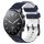 Per Xiaomi MI Watch S1 Cinturino per orologio in silicone bicolore da 22 mm con motivo a calcio (blu notte + bianco) Per Xiaomi MI Watch S1 Cinturino per orologio in silicone bicolore da 22 mm con motivo a calcio (blu notte + bianco)