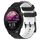 Per Garmin Forerunner 255 Music 22mm Cinturino per orologio in silicone bicolore con motivo a calcio (nero + bianco) Per Garmin Forerunner 255 Music 22mm Cinturino per orologio in silicone bicolore con motivo a calcio (nero + bianco)