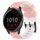 Per Garmin Vivoactive4 22mm Cinturino per orologio in silicone bicolore con motivo a calcio (rosa + bianco) Per Garmin Vivoactive4 22mm Cinturino per orologio in silicone bicolore con motivo a calcio (rosa + bianco)