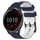 Per Garmin Vivoactive4 22mm Cinturino in silicone bicolore con motivo a calcio (blu notte + bianco) Per Garmin Vivoactive4 22mm Cinturino in silicone bicolore con motivo a calcio (blu notte + bianco)
