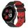 Per Garmin Venu 2 Plus 20mm Cinturino per orologio in silicone bicolore con motivo a calcio (nero + rosso) Per Garmin Venu 2 Plus 20mm Cinturino per orologio in silicone bicolore con motivo a calcio (nero + rosso)