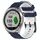Per Garmin Approach S40 Cinturino per orologio in silicone bicolore da 20 mm con motivo a calcio (blu notte + bianco) Per Garmin Approach S40 Cinturino per orologio in silicone bicolore da 20 mm con motivo a calcio (blu notte + bianco)