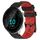 Per Garmin Forerunner 55 20mm Cinturino per orologio in silicone bicolore con motivo a calcio (nero + rosso) Per Garmin Forerunner 55 20mm Cinturino per orologio in silicone bicolore con motivo a calcio (nero + rosso)