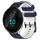 Per Garmin Forerunner 55 20mm Cinturino per orologio in silicone bicolore con motivo a calcio (blu notte + bianco) Per Garmin Forerunner 55 20mm Cinturino per orologio in silicone bicolore con motivo a calcio (blu notte + bianco)