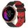 Per Garmin Venu 20mm Cinturino in silicone bicolore con motivo a calcio (nero + rosso) Per Garmin Venu 20mm Cinturino in silicone bicolore con motivo a calcio (nero + rosso)