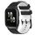 Per Garmin Forerunner Sq2 20mm Cinturino per orologio in silicone bicolore con motivo a calcio (nero + bianco) Per Garmin Forerunner Sq2 20mm Cinturino per orologio in silicone bicolore con motivo a calcio (nero + bianco)