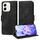 Custodia per telefono in pelle stellata con rombi in rilievo per Honor X60i (nera) Custodia per telefono in pelle stellata con rombi in rilievo per Honor X60i (nera)
