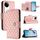 Per vivo S19 Custodia per telefono in pelle con texture rombica con cordino (rosa corallo) Per vivo S19 Custodia per telefono in pelle con texture rombica con cordino (rosa corallo)