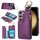 Per Samsung Galaxy S23 5G RFlD Custodia antifurto con cerniera a doppia fibbia e anello per telefono cellulare (viola scuro) Per Samsung Galaxy S23 5G RFlD Custodia antifurto con cerniera a doppia fibbia e anello per telefono cellulare (viola scuro)