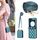 Per Samsung Galaxy Z Flip6 Custodia per telefono in pelle con cordino a forma di rombo (verde) Per Samsung Galaxy Z Flip6 Custodia per telefono in pelle con cordino a forma di rombo (verde)